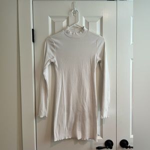 Forever 21 Long Sleeve White Turtleneck Dress